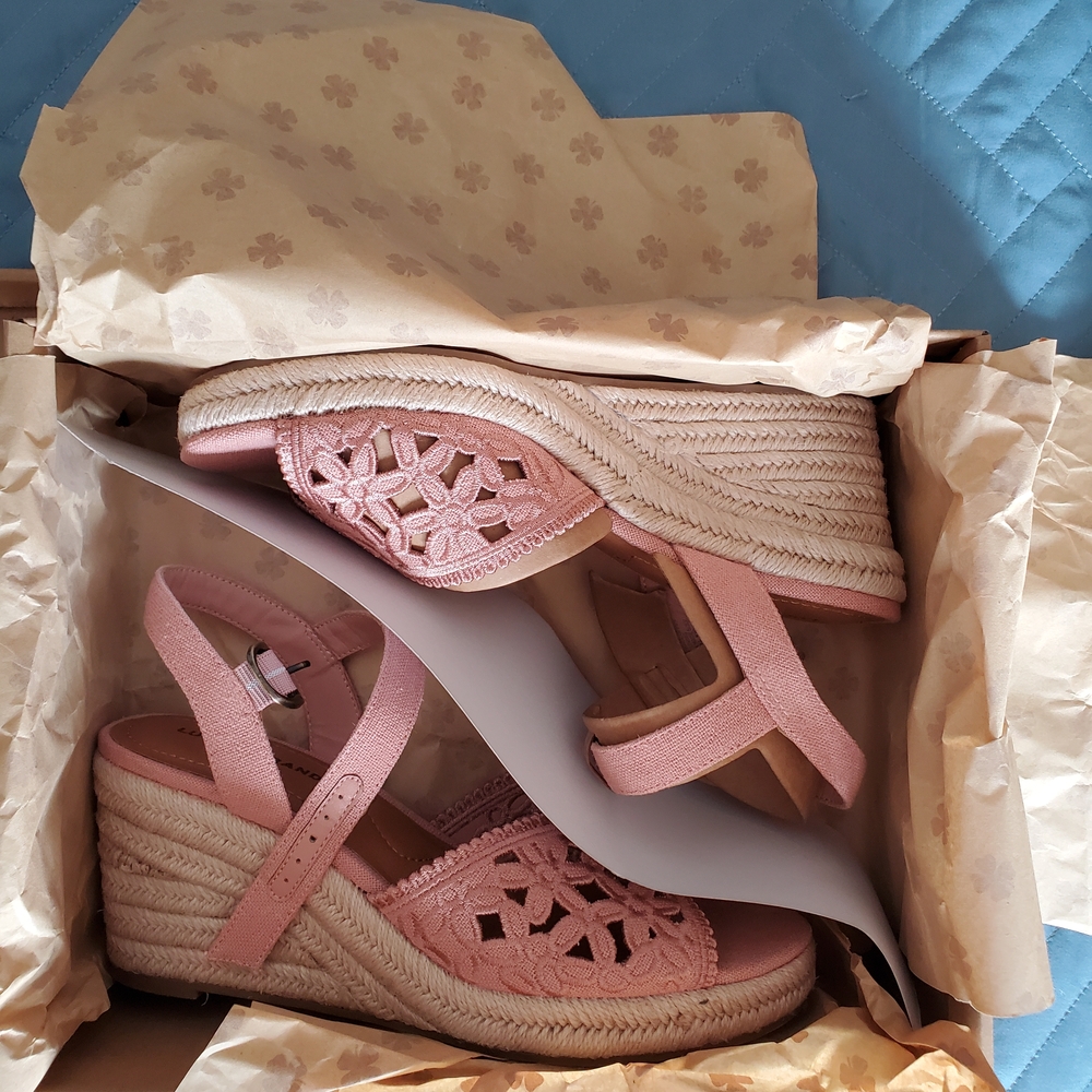 Lucky Brand Pink Wedge Sandals